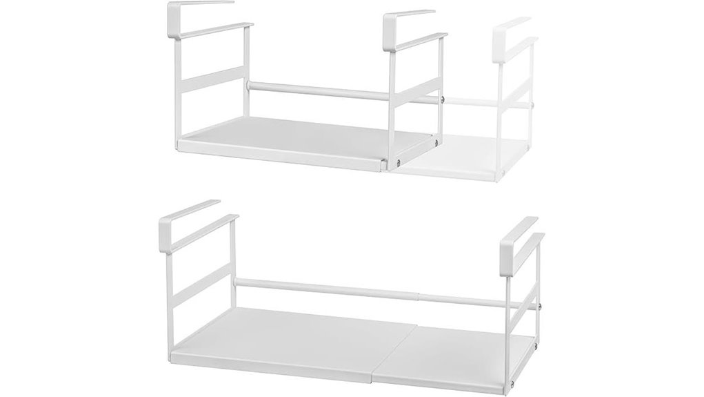 white metal under shelf baskets
