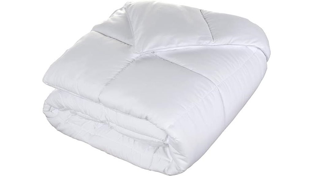 white microfiber down comforter