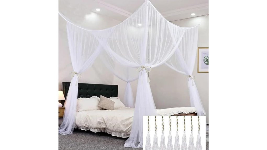 white mosquito bed canopy