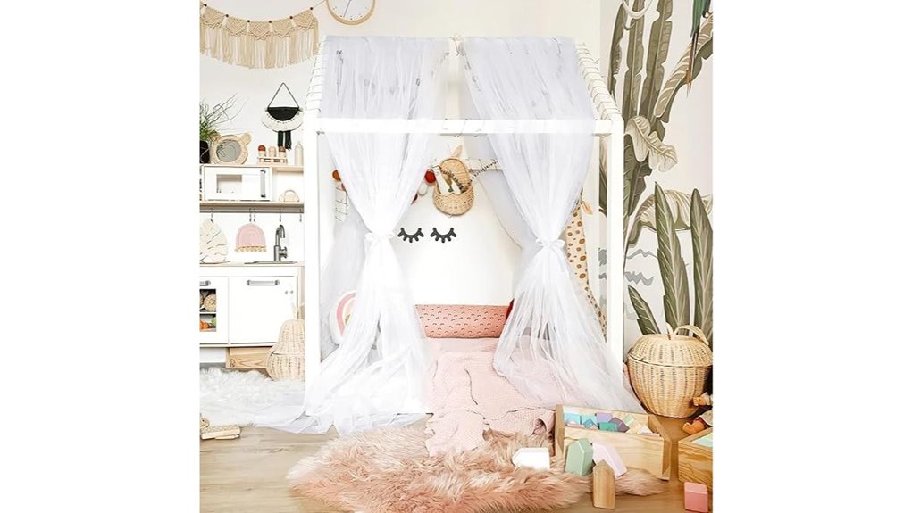 white nursery bed canopy