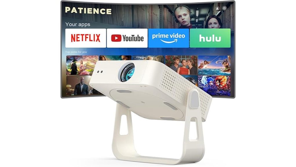 white smart mini projector