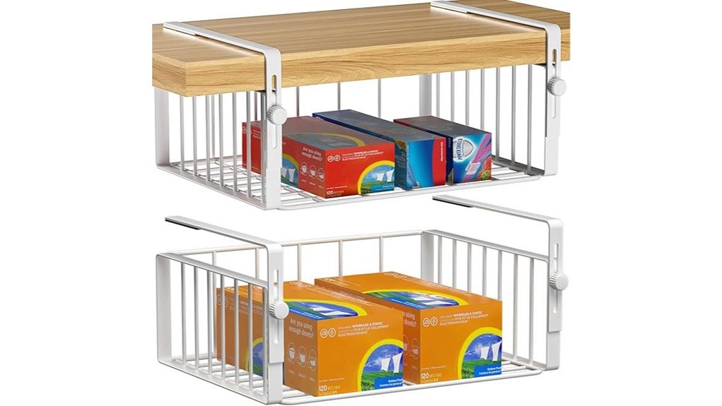 white under shelf basket set