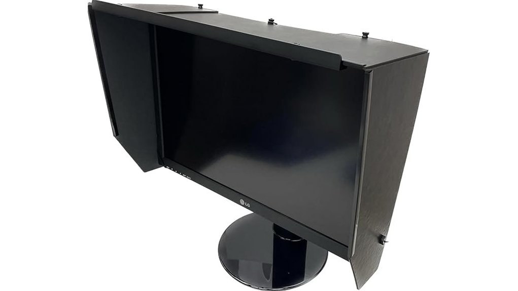 wide adjustable monitor hood