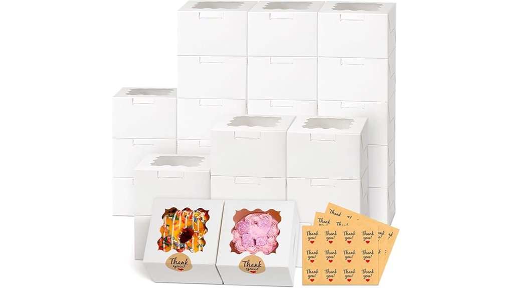 windowed white cookie stickers