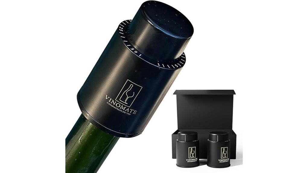 wine bottle stopper with vacuum pump