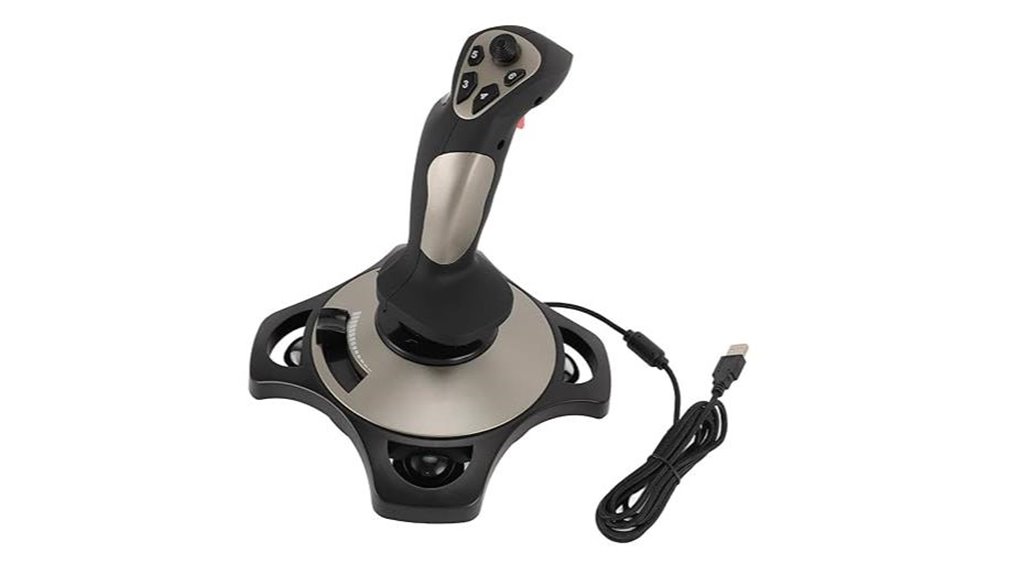 wired pc flight joystick with throttle