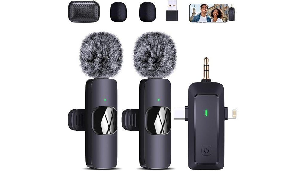 wireless black lavalier mic