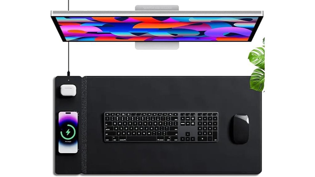wireless charging desk pad with magnetic panel