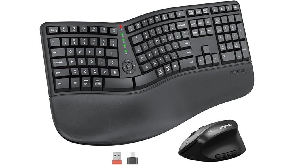 wireless ergonomic keyboard mouse
