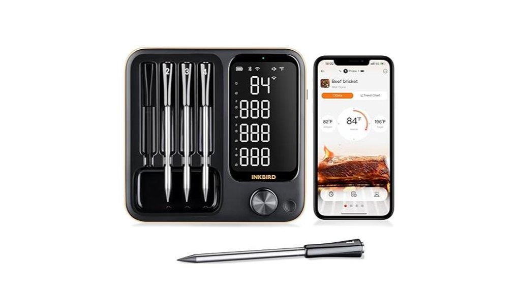 wireless four probe meat thermometer
