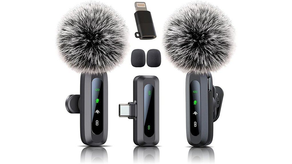 wireless lavalier microphones with noise reduction