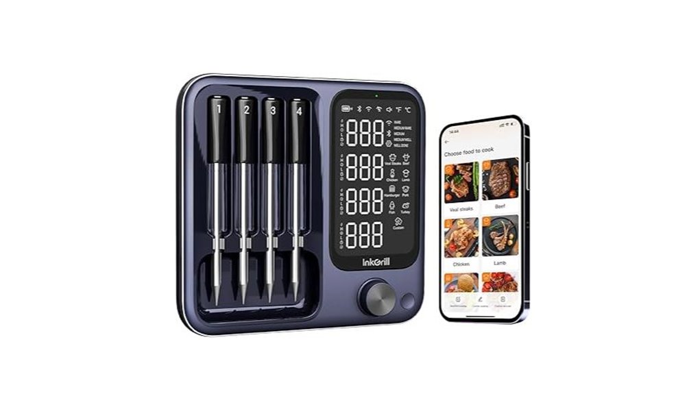 wireless meat thermometer with app control