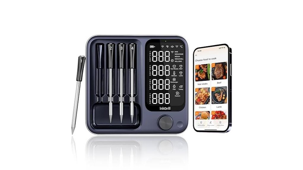 wireless meat thermometer with wifi bluetooth