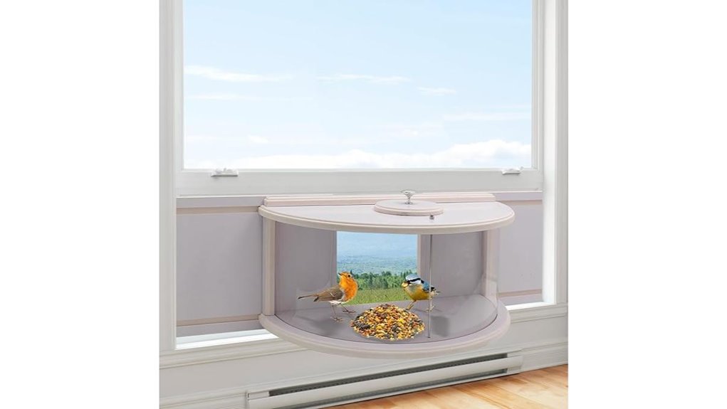 wooden 180 window feeder