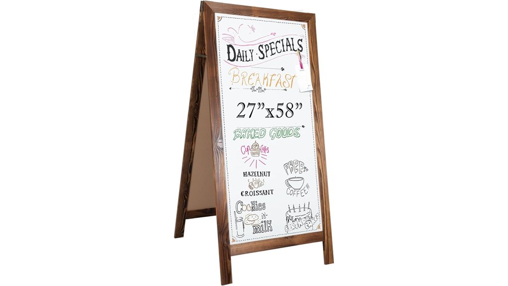 wooden magnetic a frame whiteboard