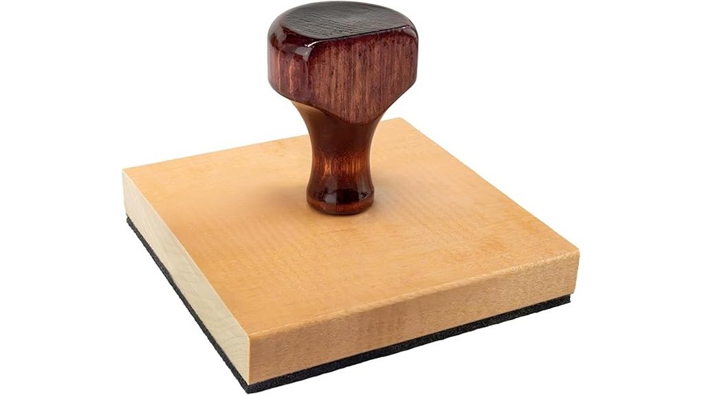wooden rubber hand stamp