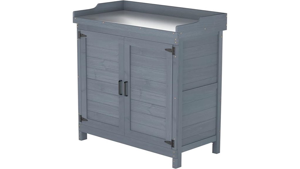 wooden storage tool benches