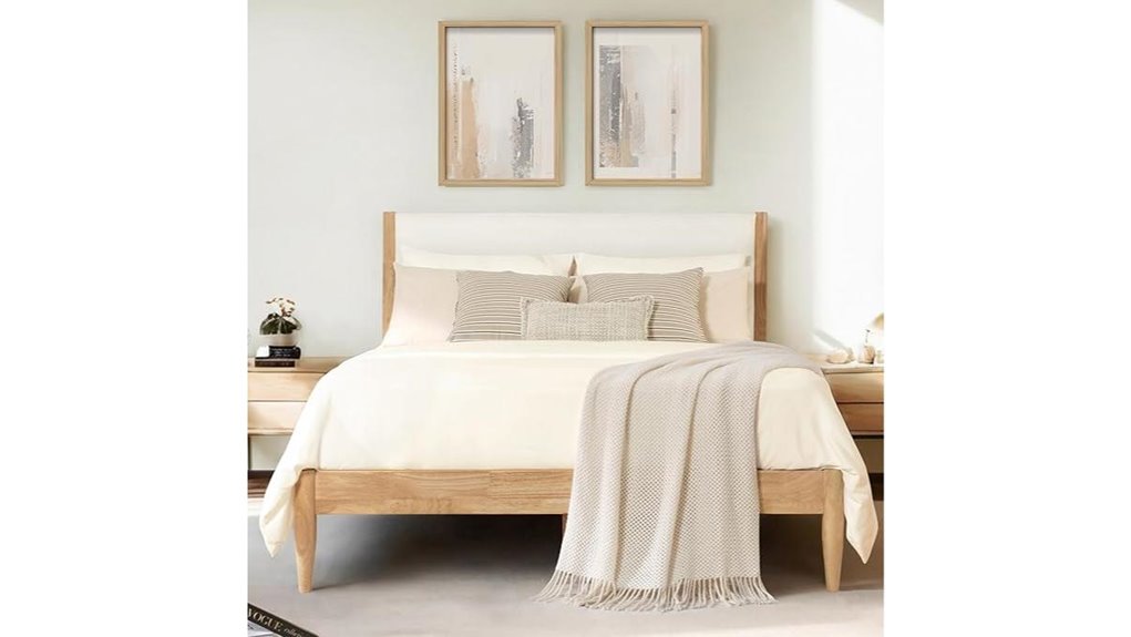 wooden upholstered headboard slat