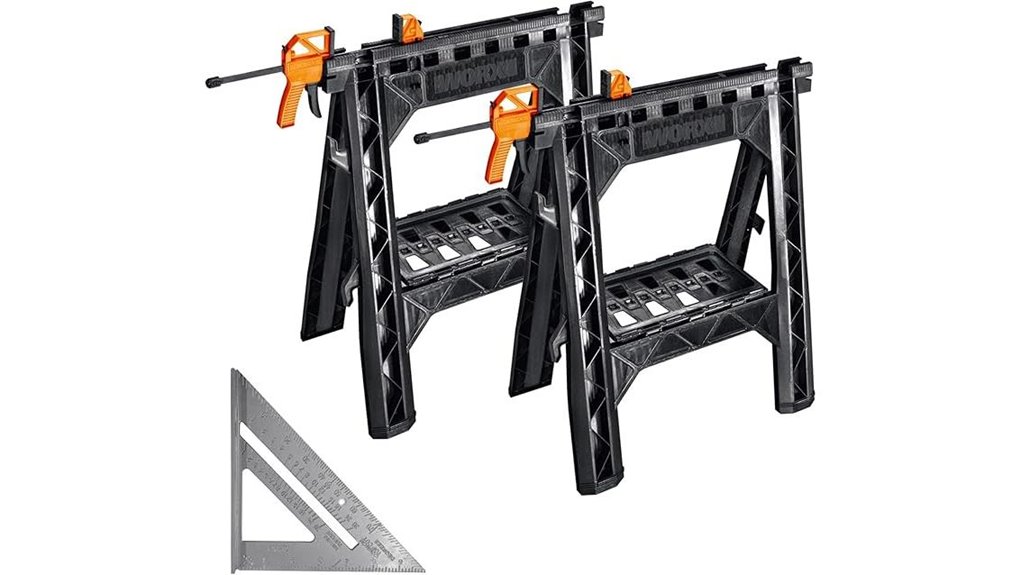 worx sawhorses bar clamps