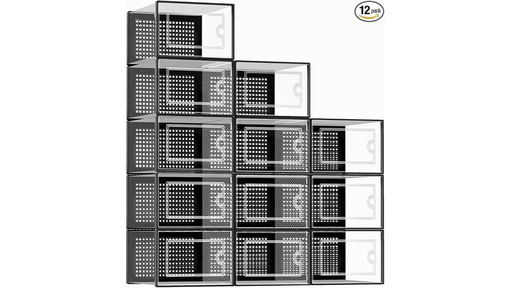 x large clear shoe bins
