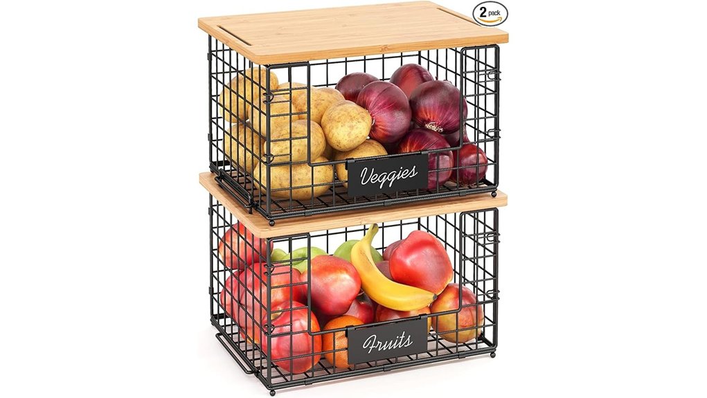 xxl bamboo wire baskets