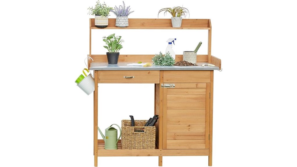 yaheetech outdoor potting bench