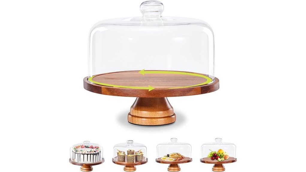yangbaga glass cake stand lid