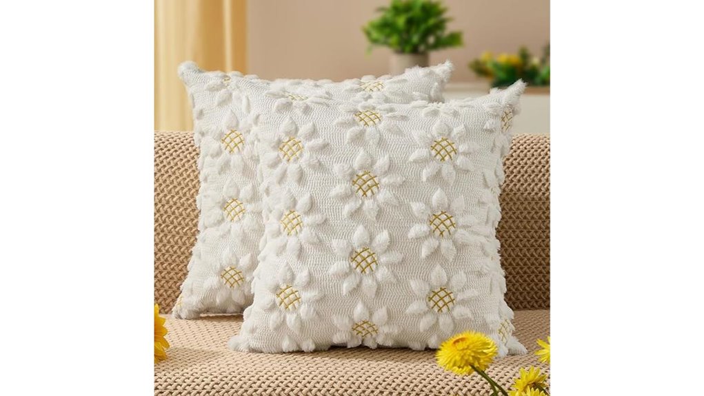 yellow spring pillow covers