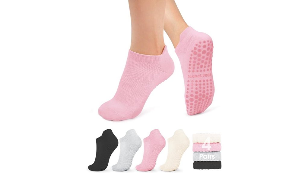yeug 4 pair non slip yoga