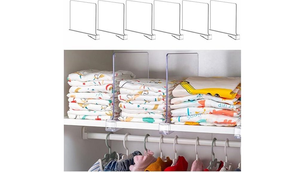 yieach clear acrylic shelf dividers