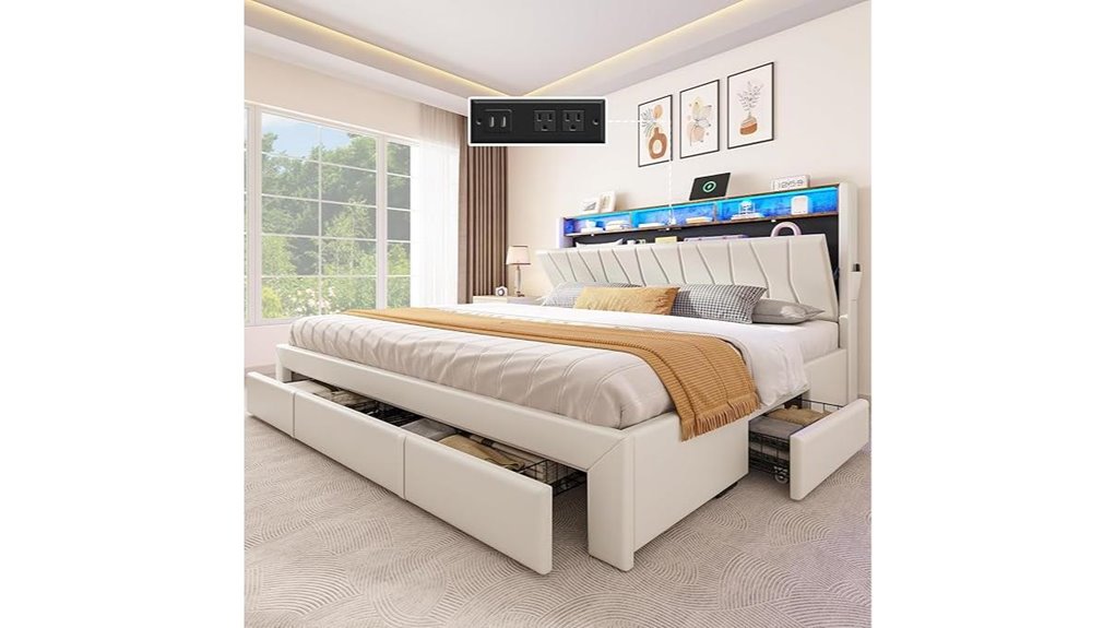 yitahome kingsize bed 4drawers