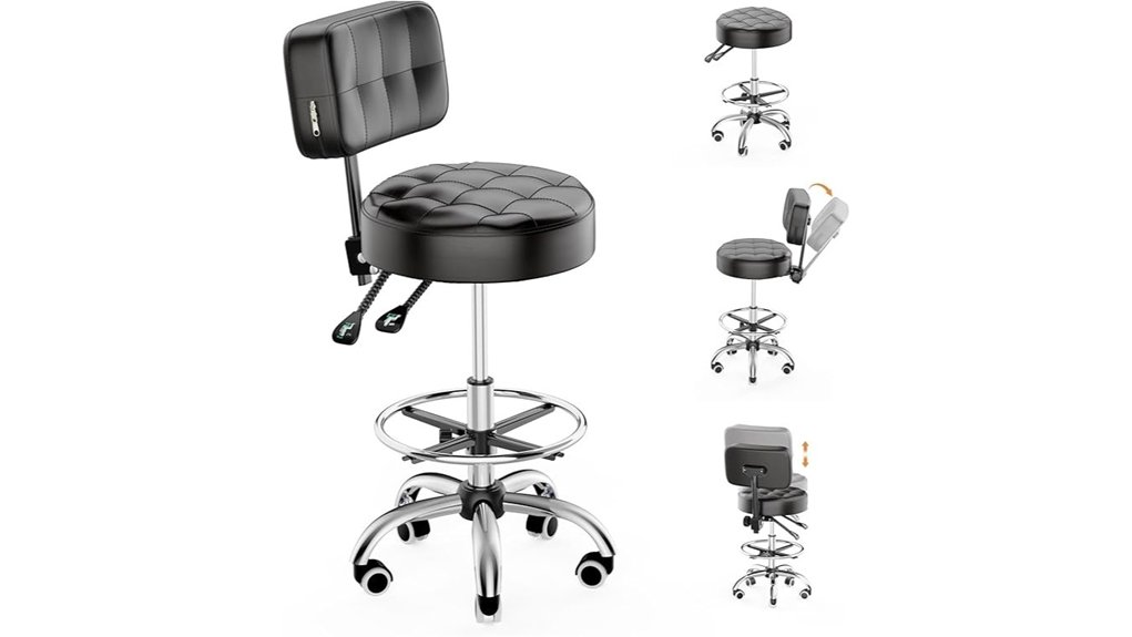 yjhome 400lb swivel stool