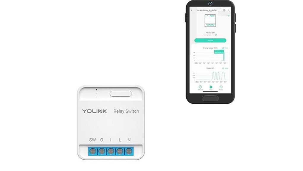 yolink indoor relay switch with power monitor