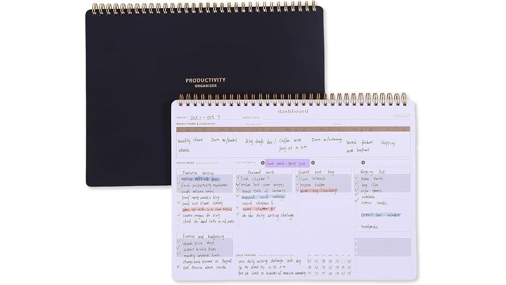 zeroone 54 sheet dashboard planner