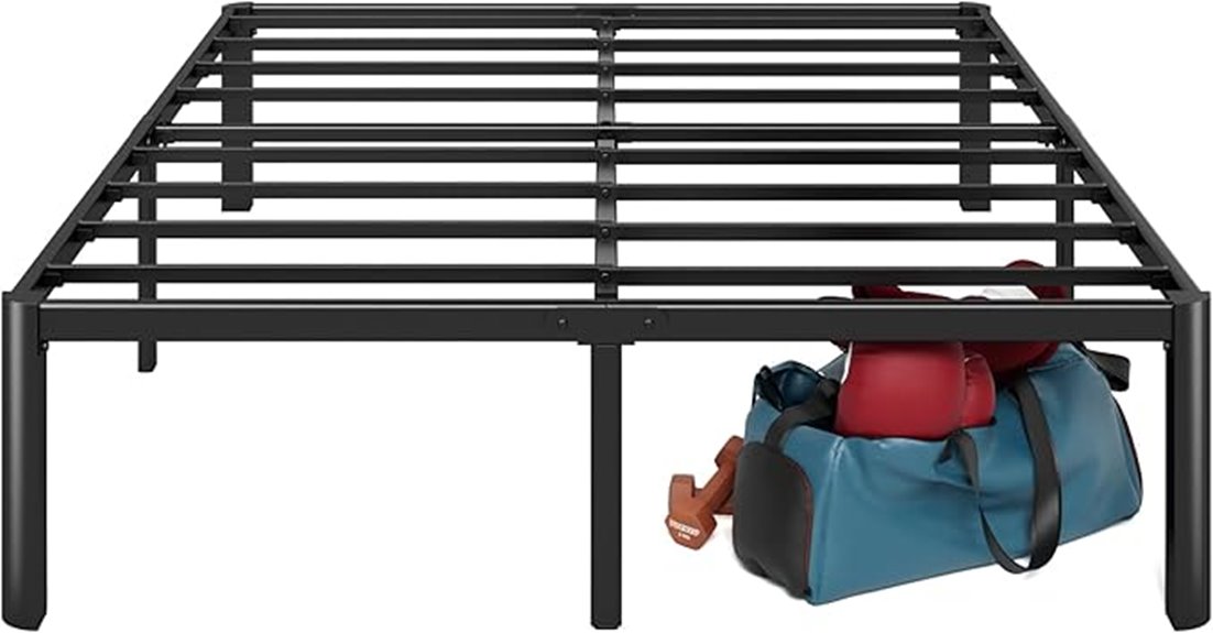 zinus queen metal bed