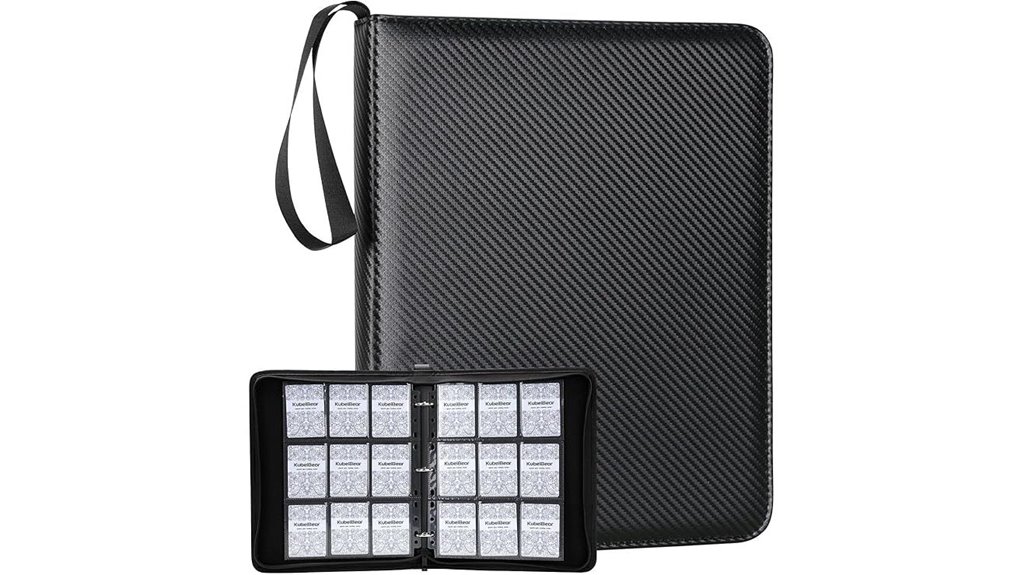 zippered 720 card acid free binder