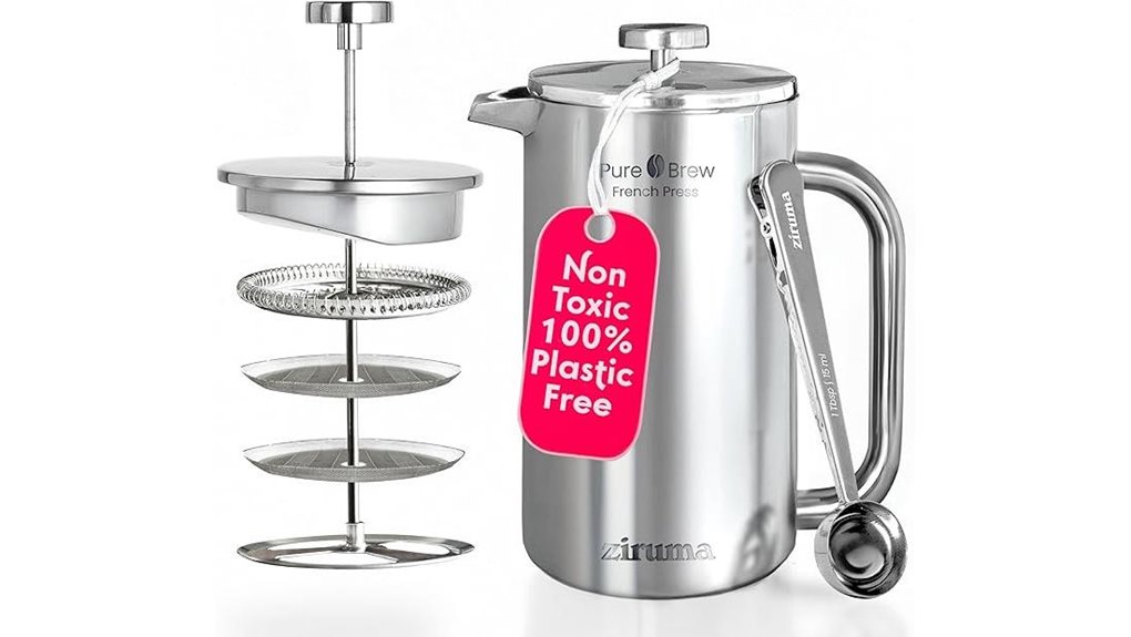 ziruma 34oz stainless french