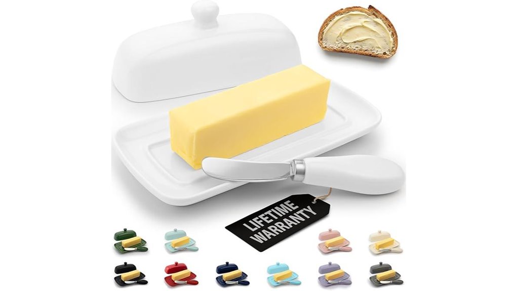 zulay white ceramic butter